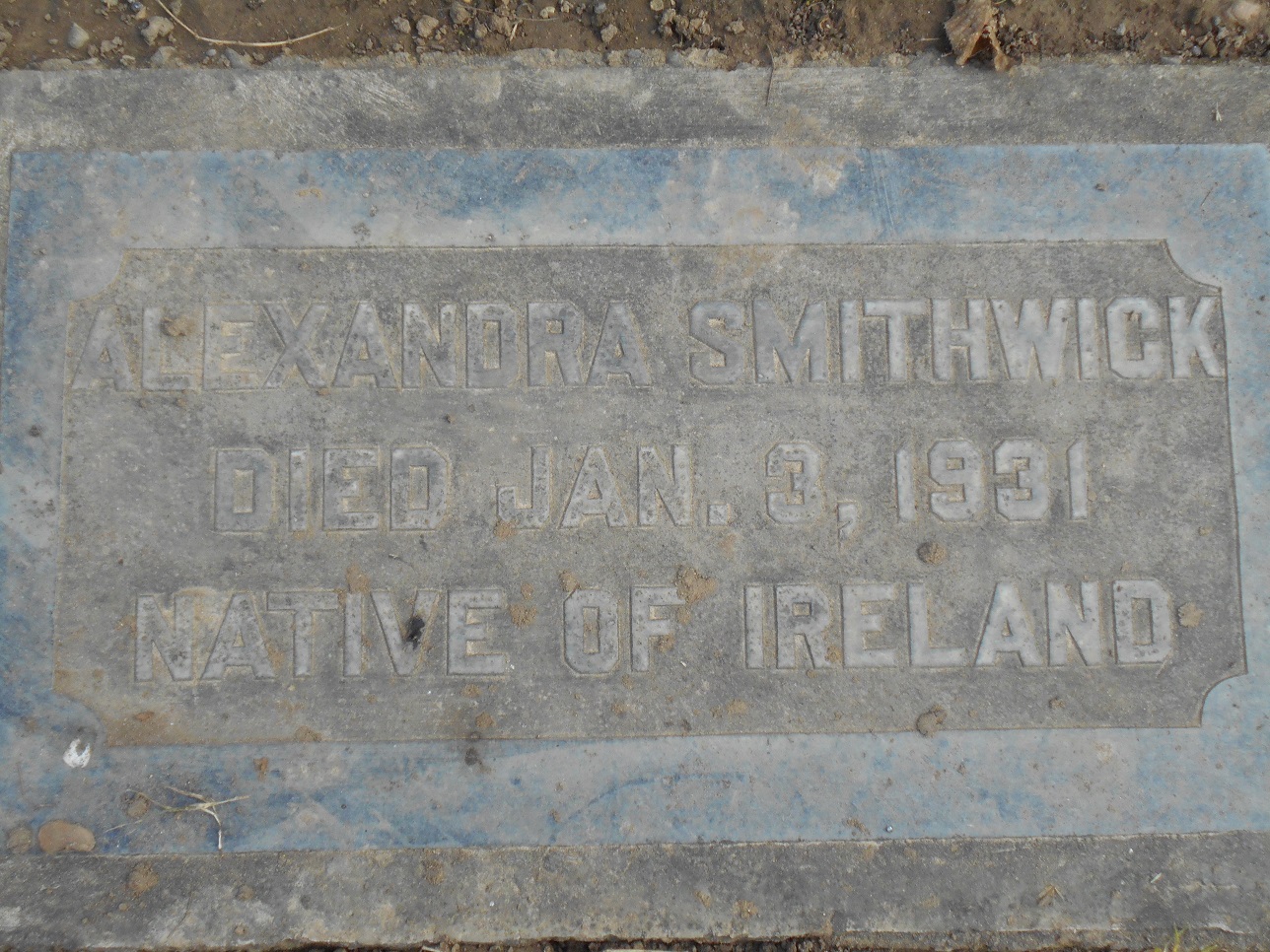 Alexandra Smithwick - gravestone