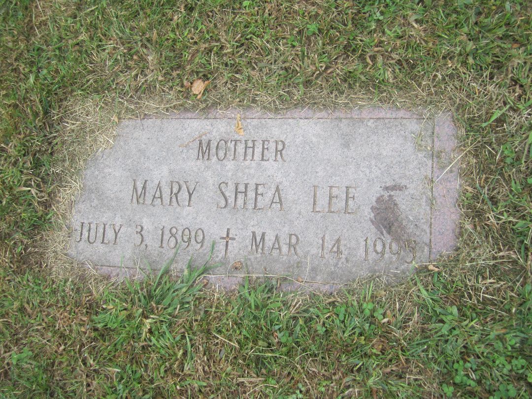 Mary (Shea) Lee - gravestone