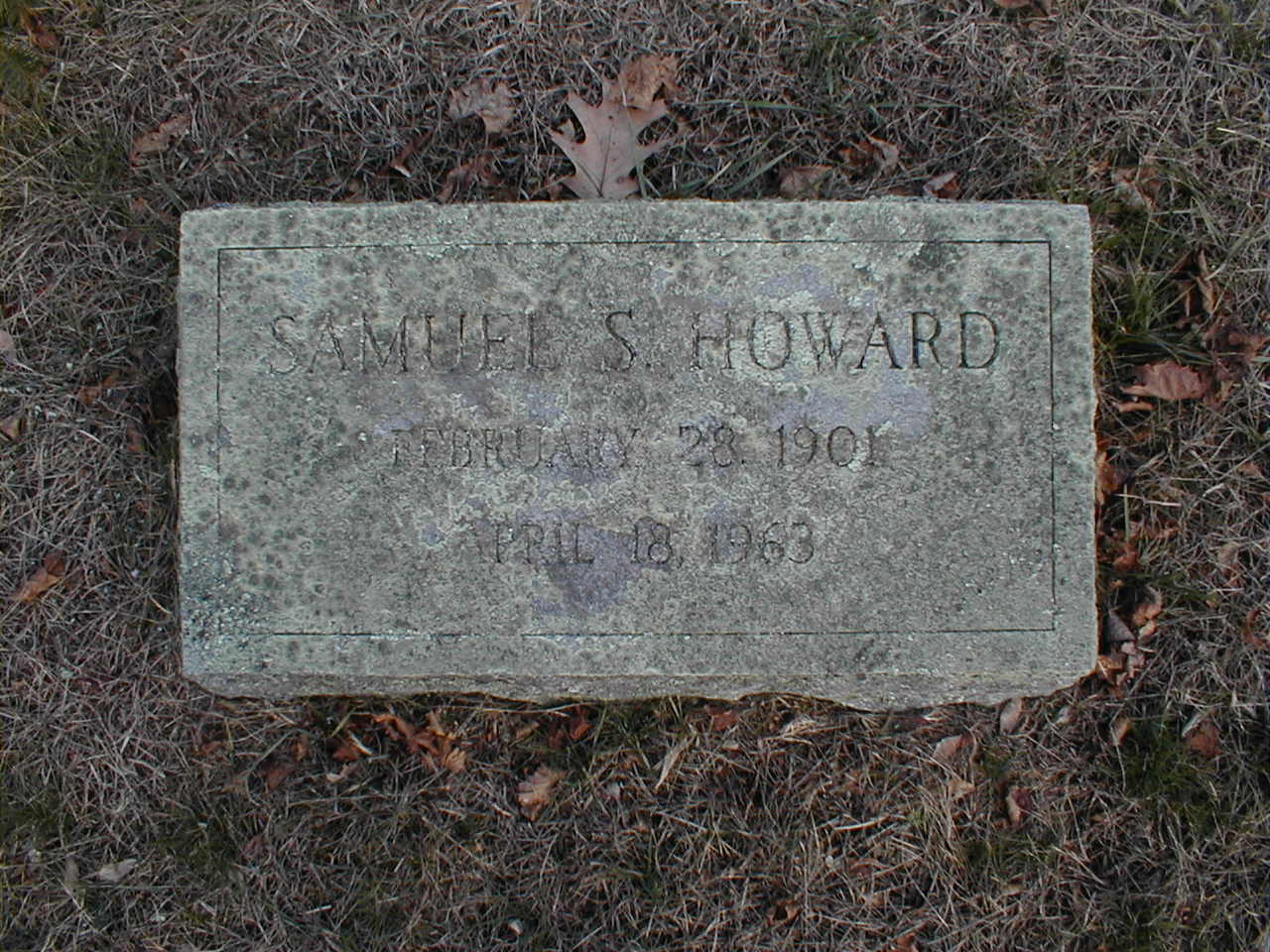 Samuel S. Howard - footstone