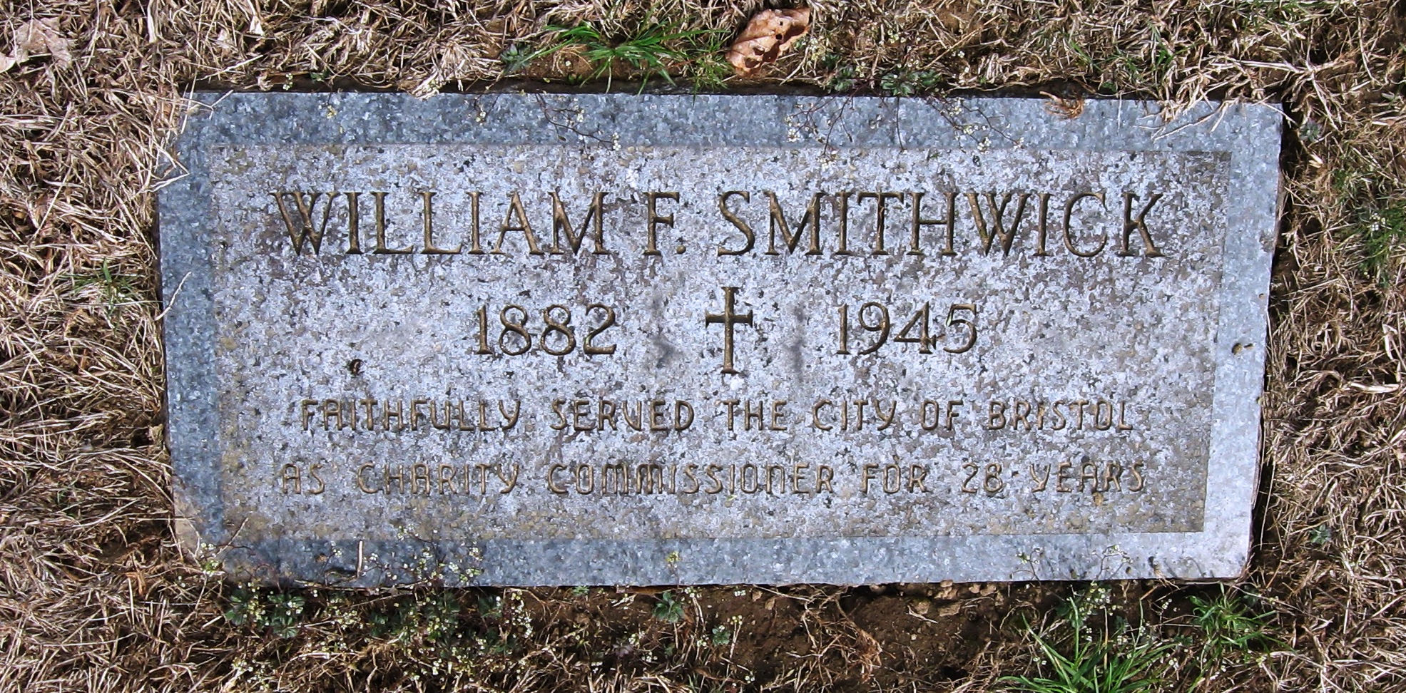 William Francis Smithwick - footstone